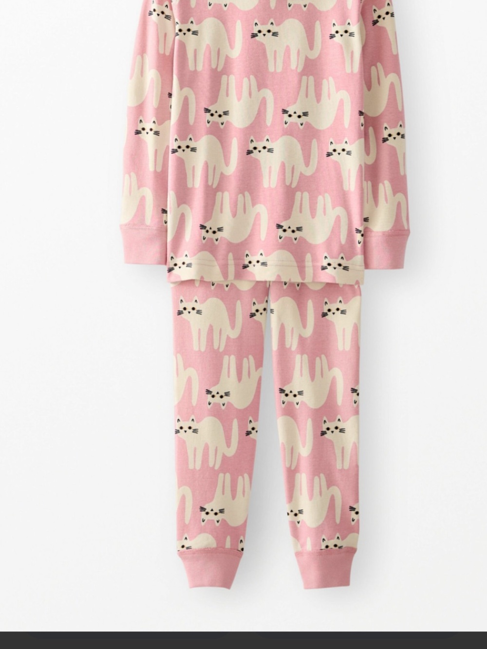 Hanna Andersson Playful Cats Pink Pajama Set